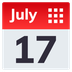 Bagaimana Calendar emoji terlihat di Joypixels.