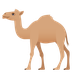 Bagaimana Camel emoji terlihat di Joypixels.