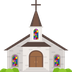 Bagaimana Church emoji terlihat di Joypixels.