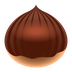 Bagaimana Chestnut emoji terlihat di Joypixels.