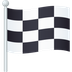 Bagaimana Chequered Flag emoji terlihat di Joypixels.