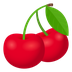 Bagaimana Cherries emoji terlihat di Joypixels.