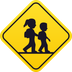 Bagaimana Children Crossing emoji terlihat di Joypixels.