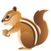 Bagaimana Chipmunk emoji terlihat di Joypixels.