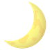 Bagaimana Crescent Moon emoji terlihat di Joypixels.