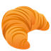 Bagaimana Croissant emoji terlihat di Joypixels.