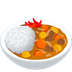 Bagaimana Curry Rice emoji terlihat di Joypixels.