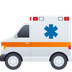 Bagaimana Ambulance emoji terlihat di Joypixels.