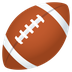 Bagaimana American Football emoji terlihat di Joypixels.