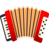 Bagaimana Accordion emoji terlihat di Joypixels.