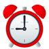 Bagaimana Alarm Clock emoji terlihat di Joypixels.