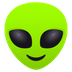 Bagaimana Alien emoji terlihat di Joypixels.