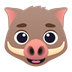 Bagaimana Boar emoji terlihat di Joypixels.