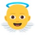 Bagaimana Baby Angel emoji terlihat di Joypixels.