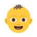 Bagaimana Baby emoji terlihat di Joypixels.