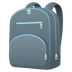 Bagaimana Backpack emoji terlihat di Joypixels.