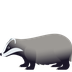 Bagaimana Badger emoji terlihat di Joypixels.