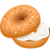 Bagaimana Bagel emoji terlihat di Joypixels.