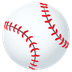 Bagaimana Baseball emoji terlihat di Joypixels.