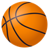 Bagaimana Basketball emoji terlihat di Joypixels.