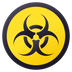 Bagaimana Biohazard emoji terlihat di Joypixels.