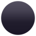 Bagaimana Black Circle emoji terlihat di Joypixels.