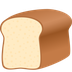 Bagaimana Bread emoji terlihat di Joypixels.