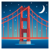 Bagaimana Bridge at Night emoji terlihat di Joypixels.