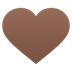 Bagaimana Brown Heart emoji terlihat di Joypixels.