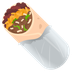 Bagaimana Burrito emoji terlihat di Joypixels.