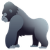 Bagaimana Gorilla emoji terlihat di Joypixels.