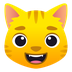 Bagaimana Grinning Cat emoji terlihat di Joypixels.