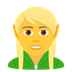 Bagaimana Elf emoji terlihat di Joypixels.