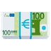 Bagaimana Euro Banknote emoji terlihat di Joypixels.