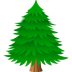 Bagaimana Evergreen Tree emoji terlihat di Joypixels.