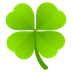 Bagaimana Four Leaf Clover emoji terlihat di Joypixels.