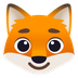 Bagaimana Fox emoji terlihat di Joypixels.