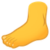 Bagaimana Foot emoji terlihat di Joypixels.