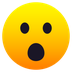 Bagaimana Face with Open Mouth emoji terlihat di Joypixels.