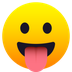 Bagaimana Face with Tongue emoji terlihat di Joypixels.