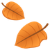 Bagaimana Fallen Leaf emoji terlihat di Joypixels.