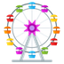 Bagaimana Ferris Wheel emoji terlihat di Joypixels.