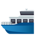 Bagaimana Ferry emoji terlihat di Joypixels.