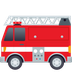 Bagaimana Fire Engine emoji terlihat di Joypixels.