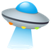 Bagaimana Flying Saucer emoji terlihat di Joypixels.