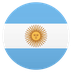 Bagaimana Flag: Argentina emoji terlihat di Joypixels.