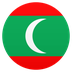 Bagaimana Flag: Maldives emoji terlihat di Joypixels.