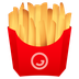 Bagaimana French Fries emoji terlihat di Joypixels.