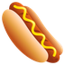 Bagaimana Hot Dog emoji terlihat di Joypixels.