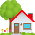 Bagaimana House with Garden emoji terlihat di Joypixels.